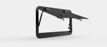 Preview: Explore Glazing Seitenklappfenster für Suzuki Samurai SJ413, 617 x 355 mm, dunkel-grau